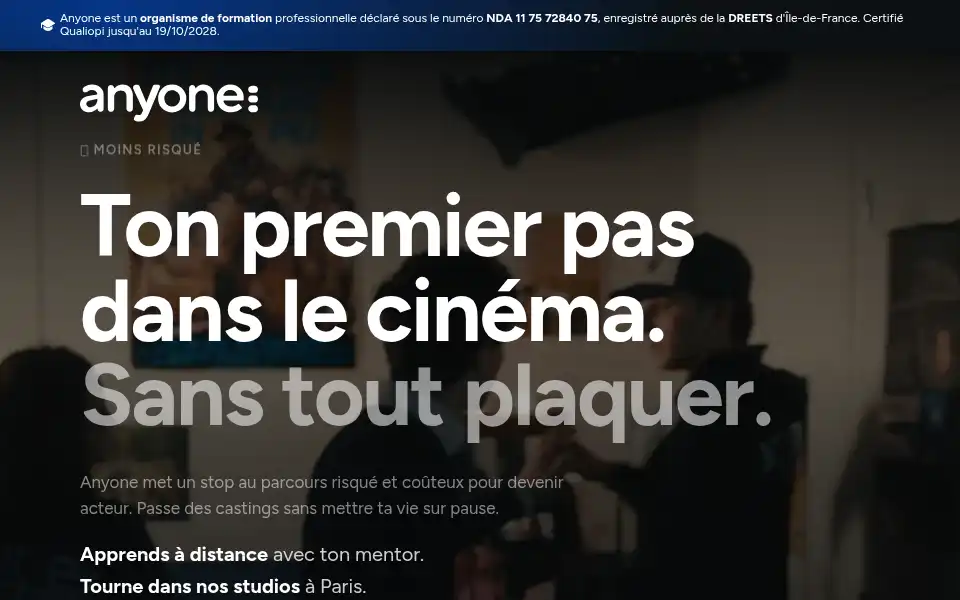 Screenshot of anyone.fr