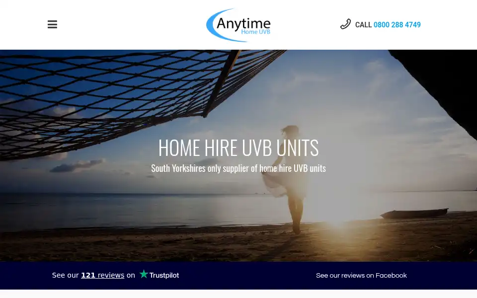 Screenshot of anytimehomeuvb.co.uk