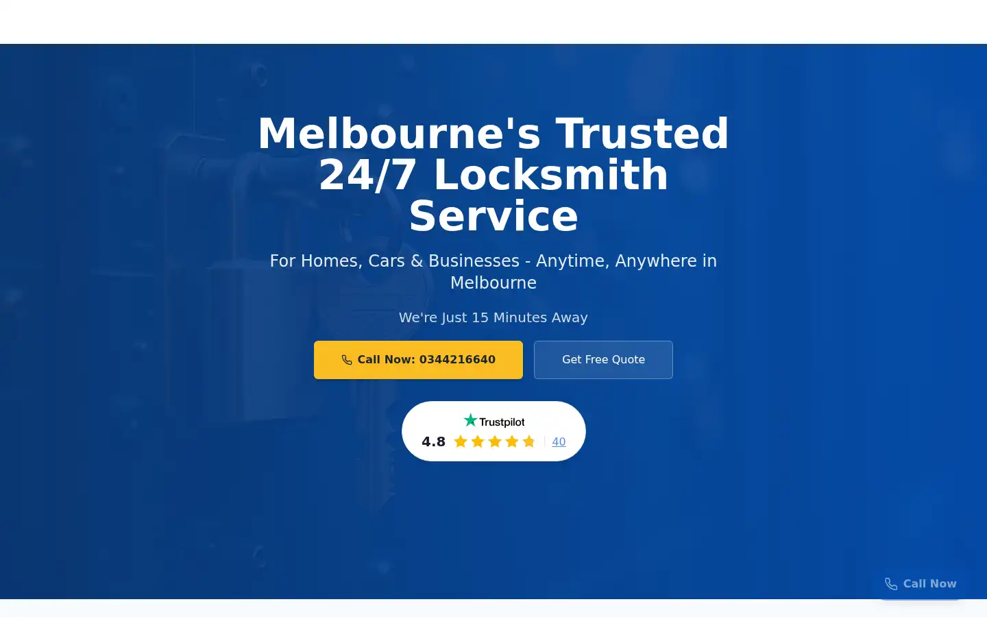 Screenshot of anytimelocksmithservices.com.au