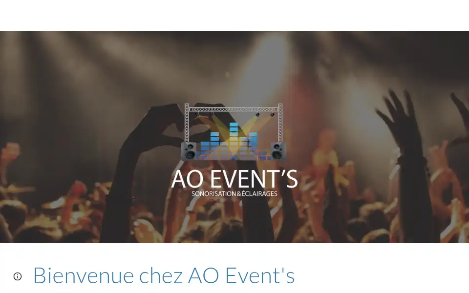 Screenshot of aoevents.fr