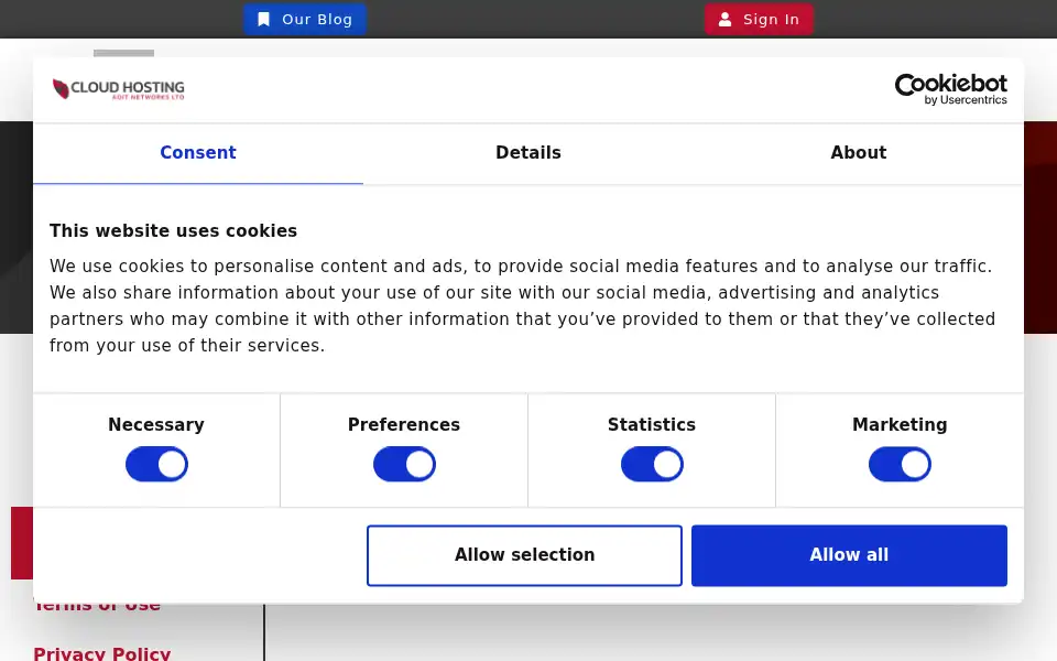 Screenshot of aoitcloud.com