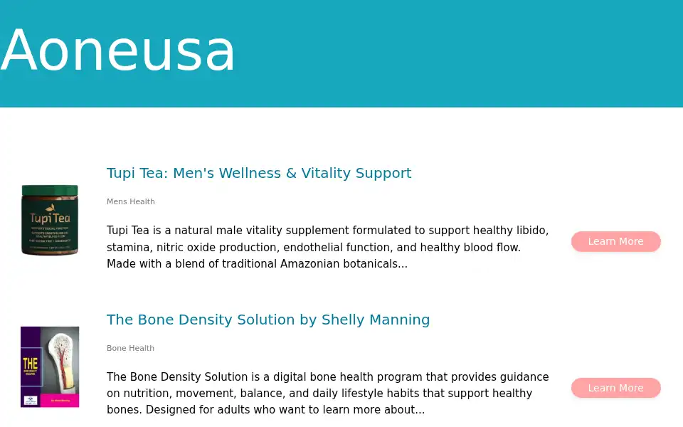 Screenshot of aoneusa.com
