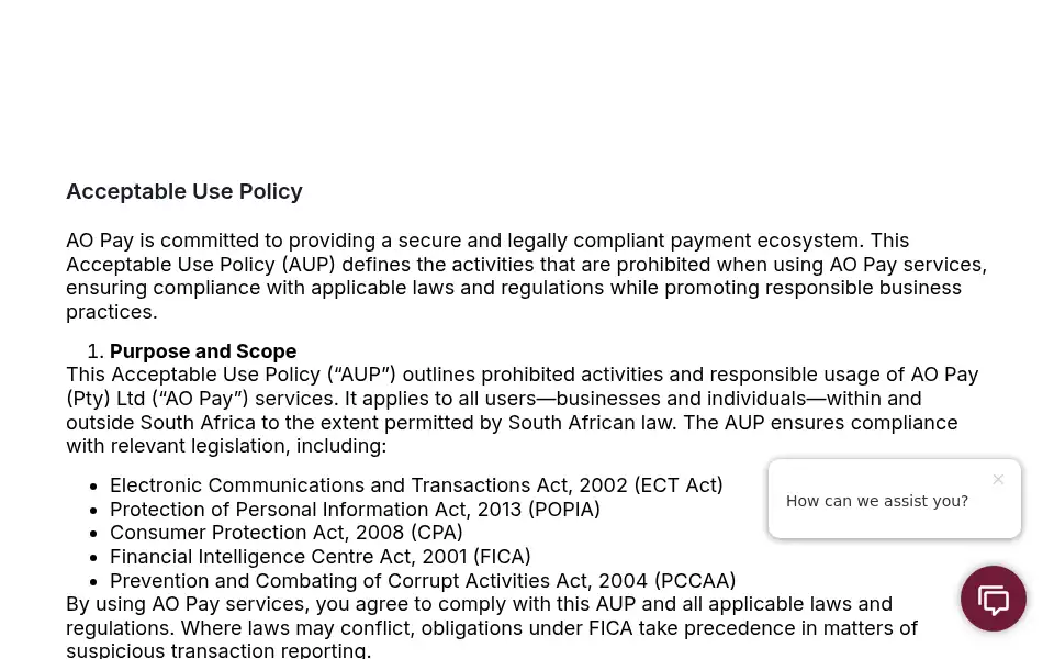 Screenshot of aopay.io
