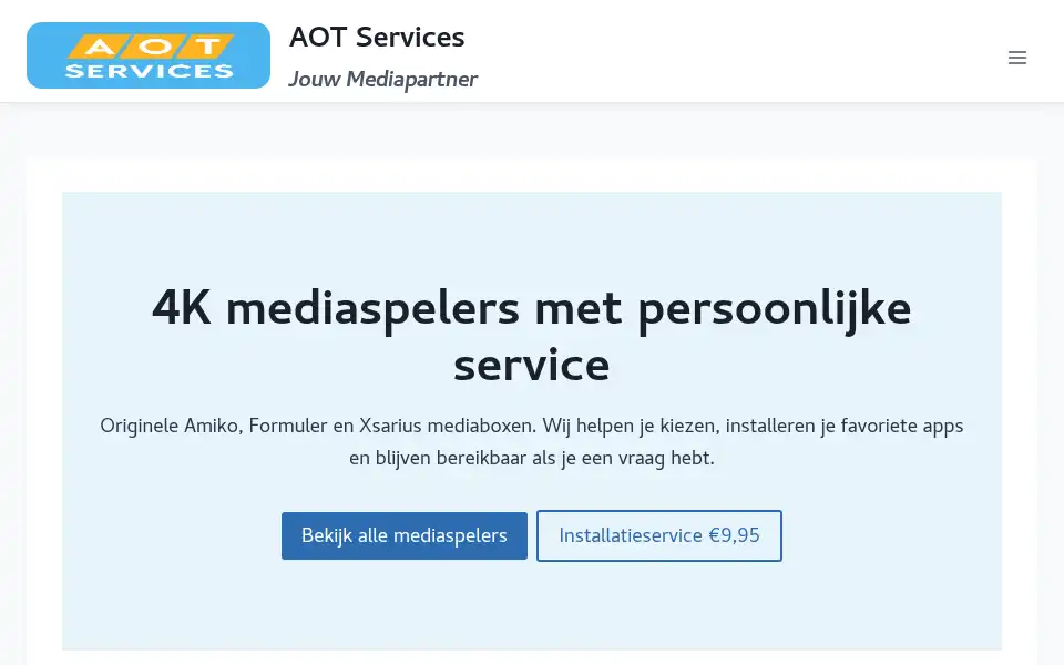 Screenshot of aot-services.nl