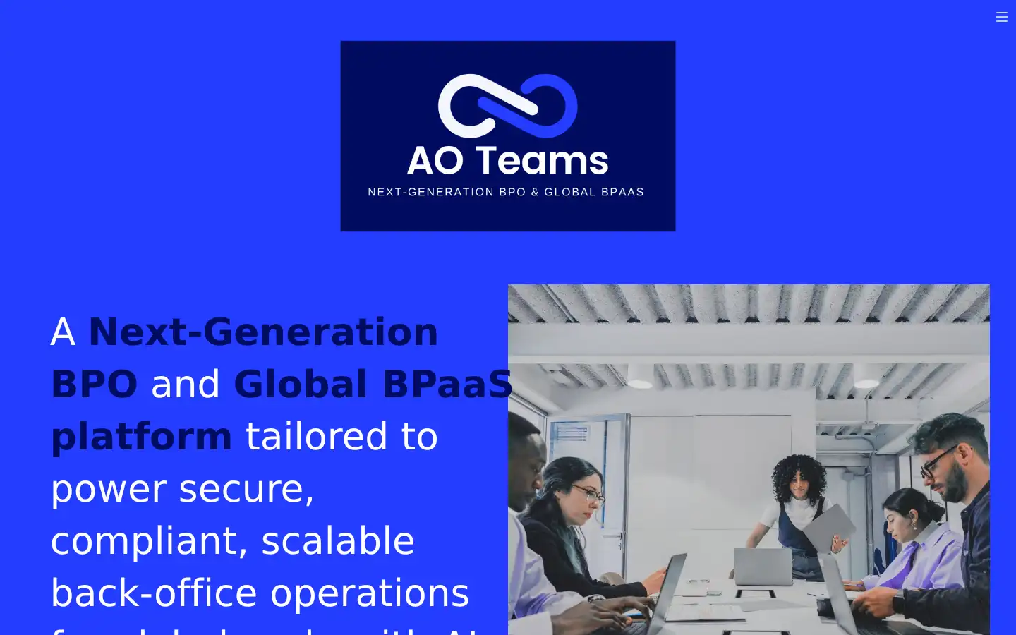 Screenshot of aoteams.com