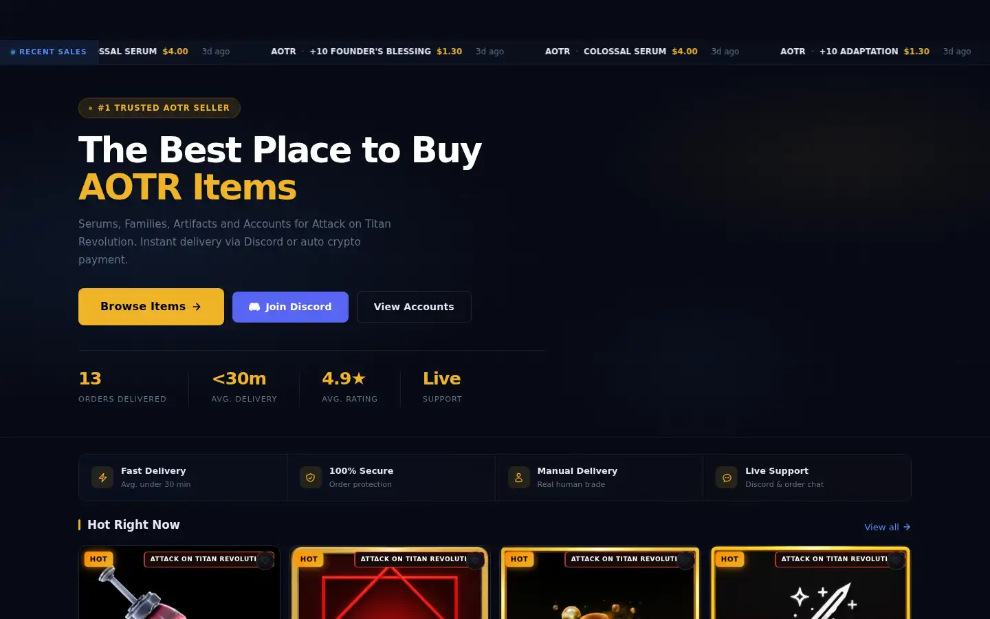 Screenshot of aotrshop.vercel.app