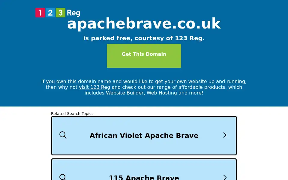 Screenshot of apachebrave.co.uk