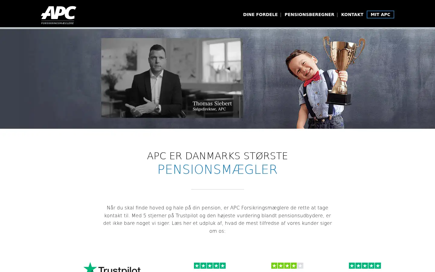 Screenshot of apc.dk