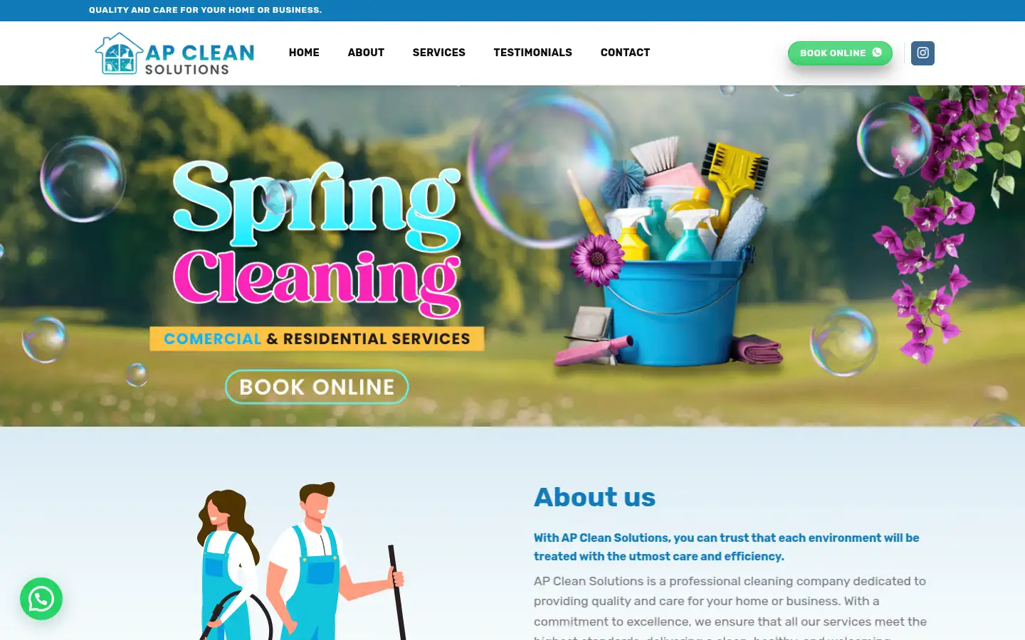 Screenshot of apcleansolutions.com