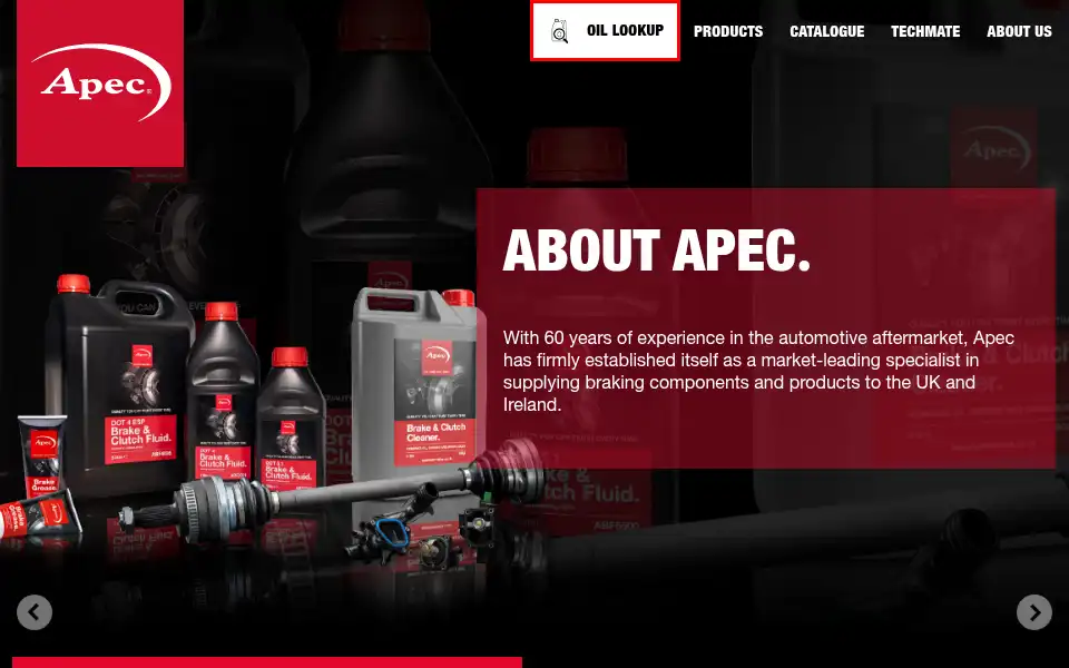 Screenshot of apecautomotive.co.uk