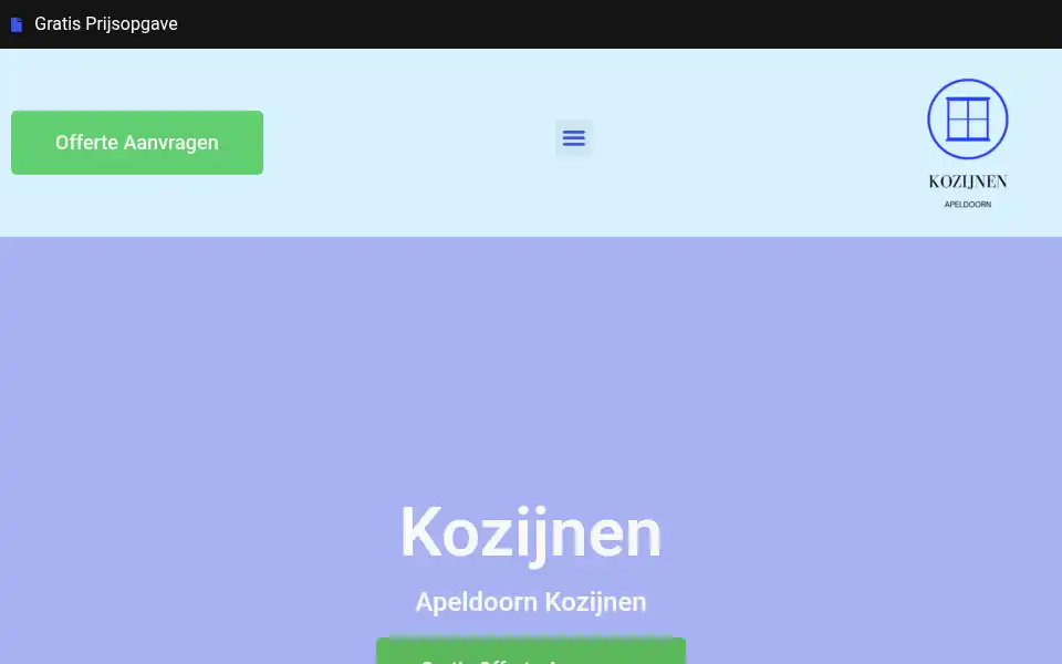 Screenshot of apeldoornkozijnen.com