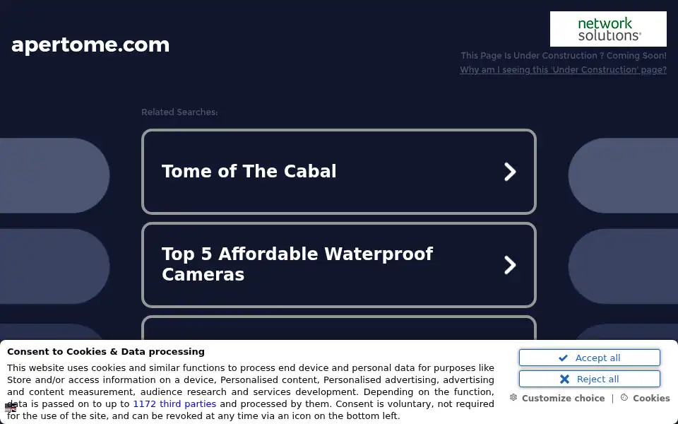 Screenshot of apertome.com