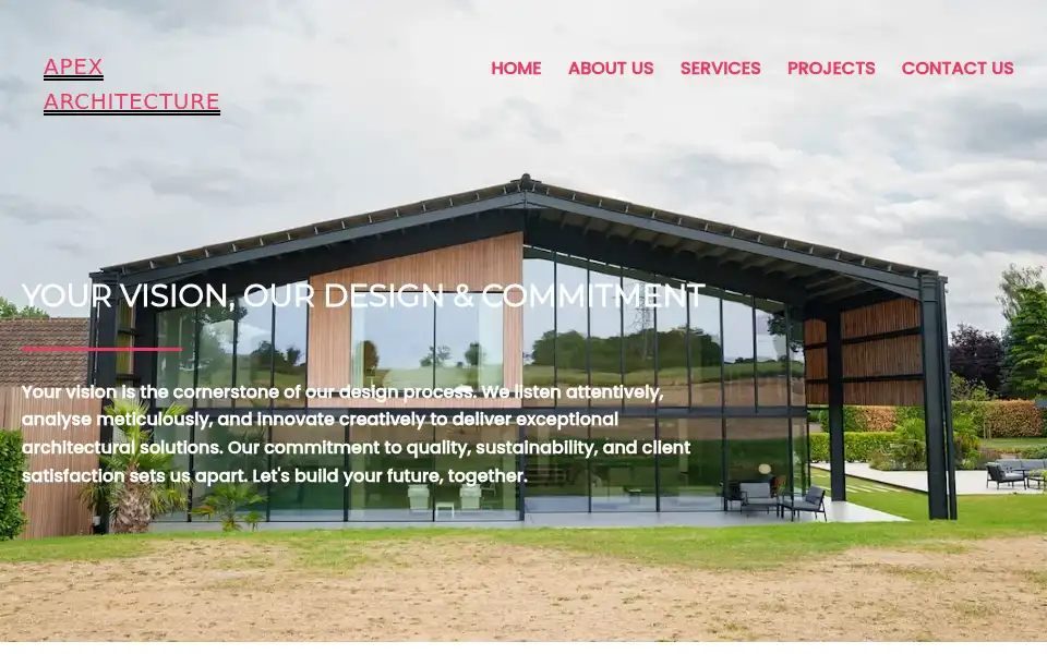 Screenshot of apex-architecture.co.uk