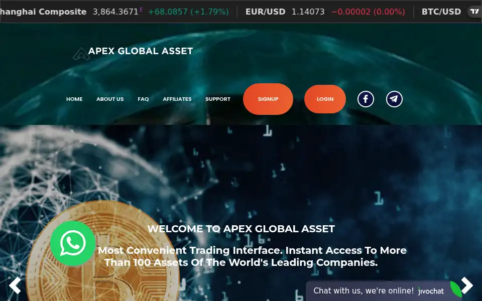 Screenshot of apex-globalassets.com