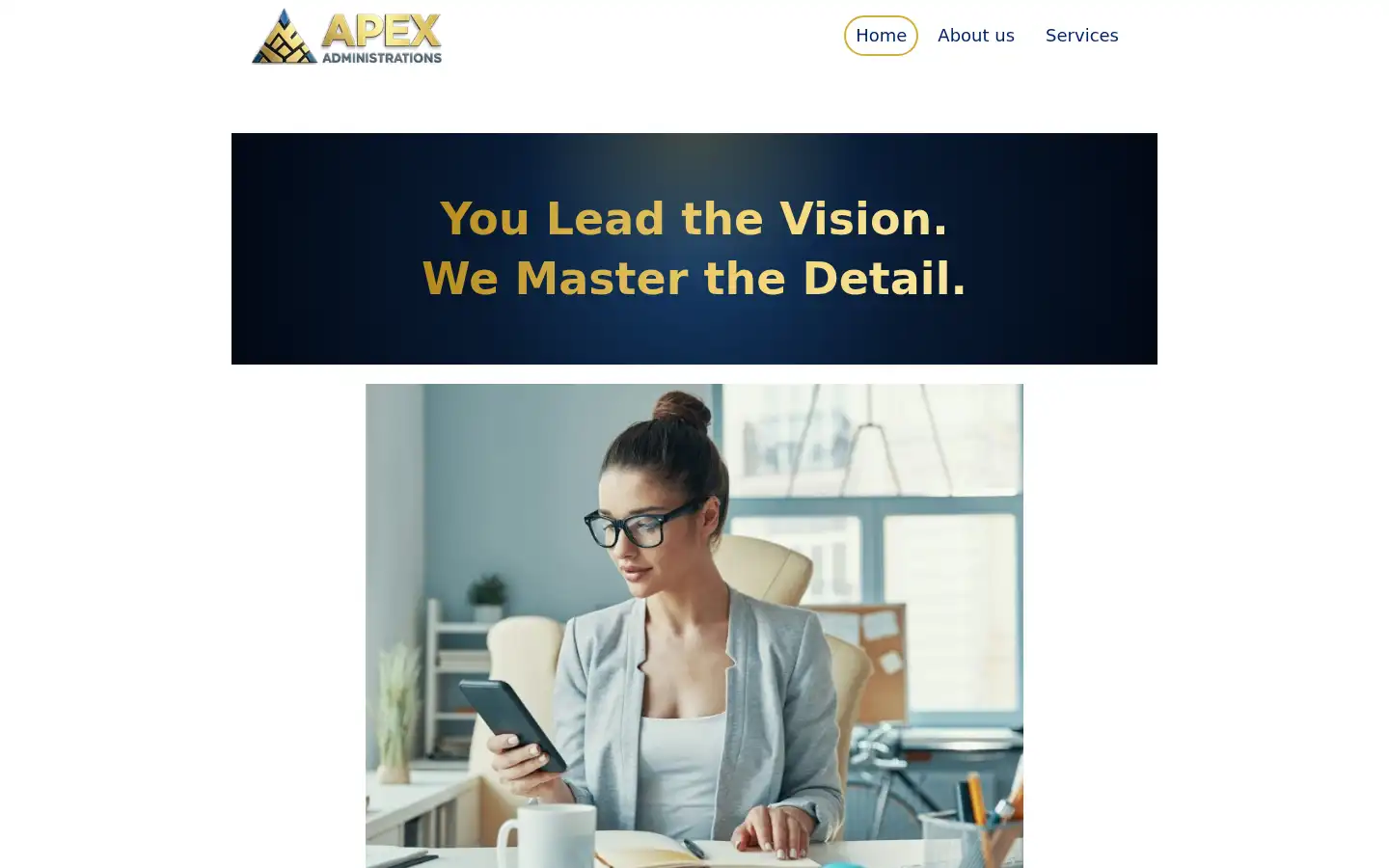 Screenshot of apexadministrations.com