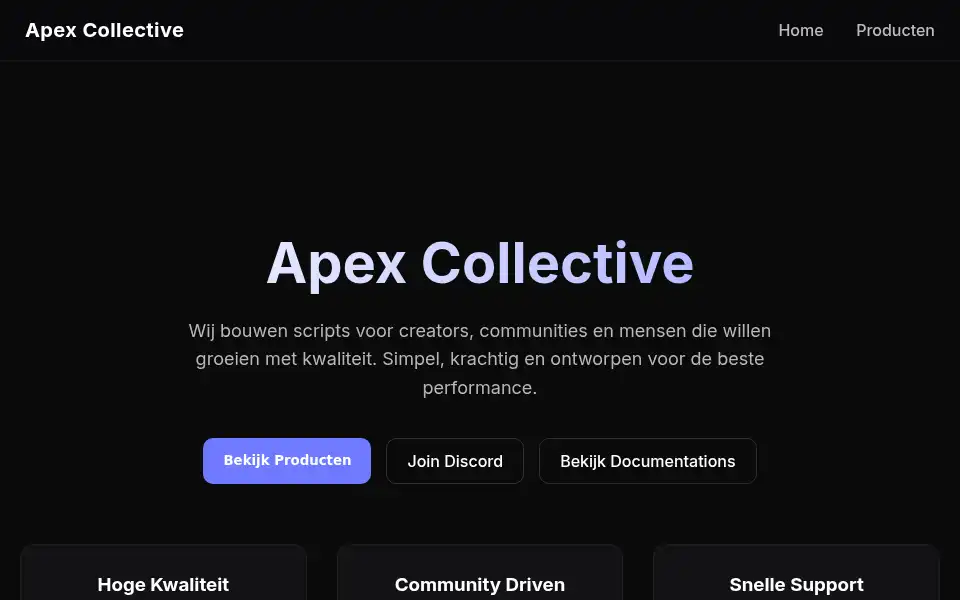 Screenshot of apexcollective.nl
