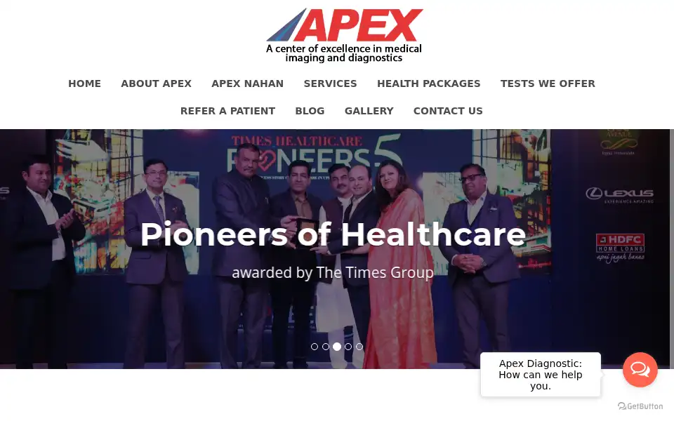 Screenshot of apexdiagnostics.in