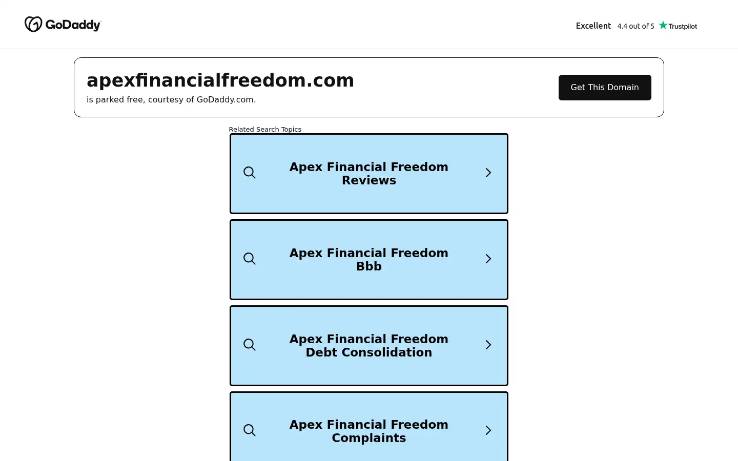 Screenshot of apexfinancialfreedom.com