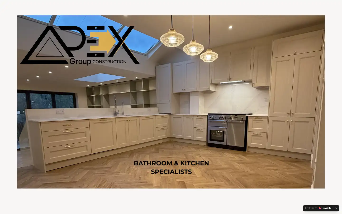 Screenshot of apexgroupconstruction.com