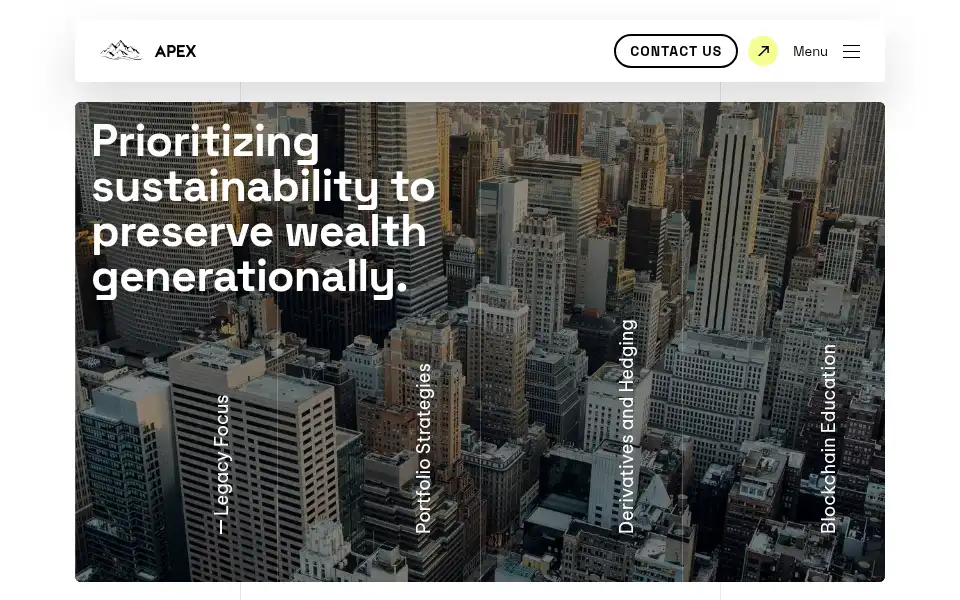 Screenshot of apexhedgefund.com