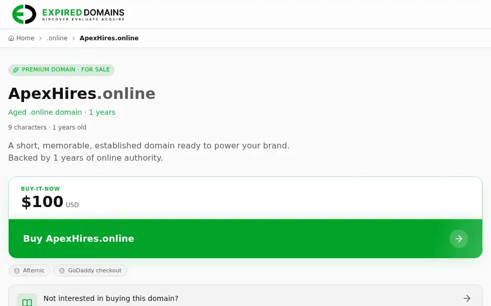 Screenshot of apexhires.online