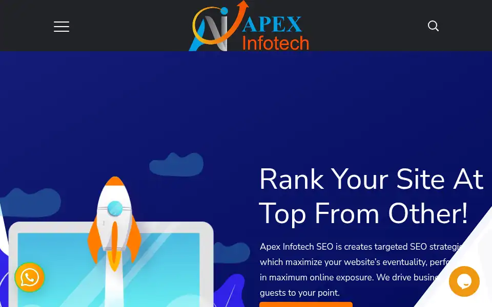 Screenshot of apexinfotechseo.com