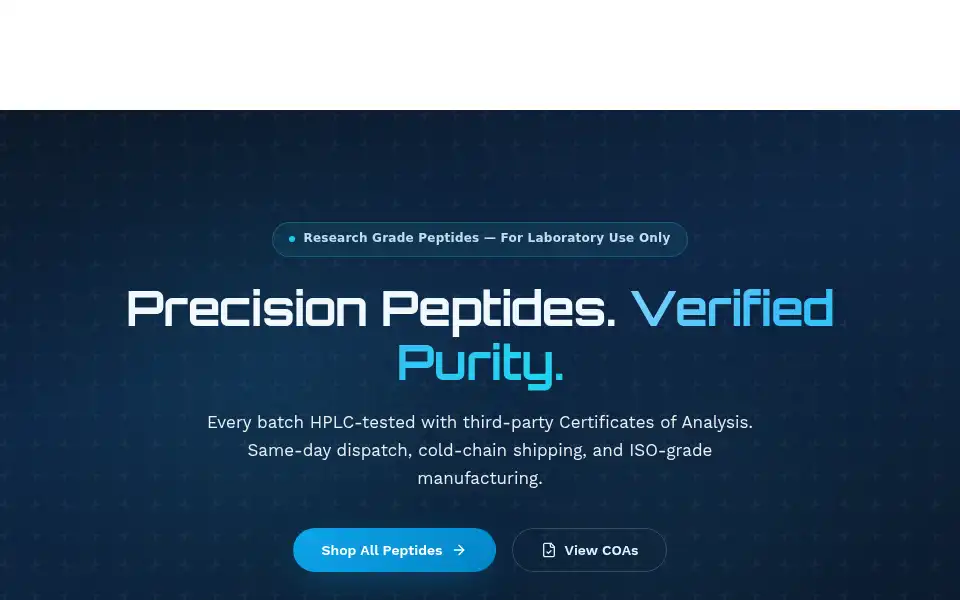 Screenshot of apexlabpeptides.com