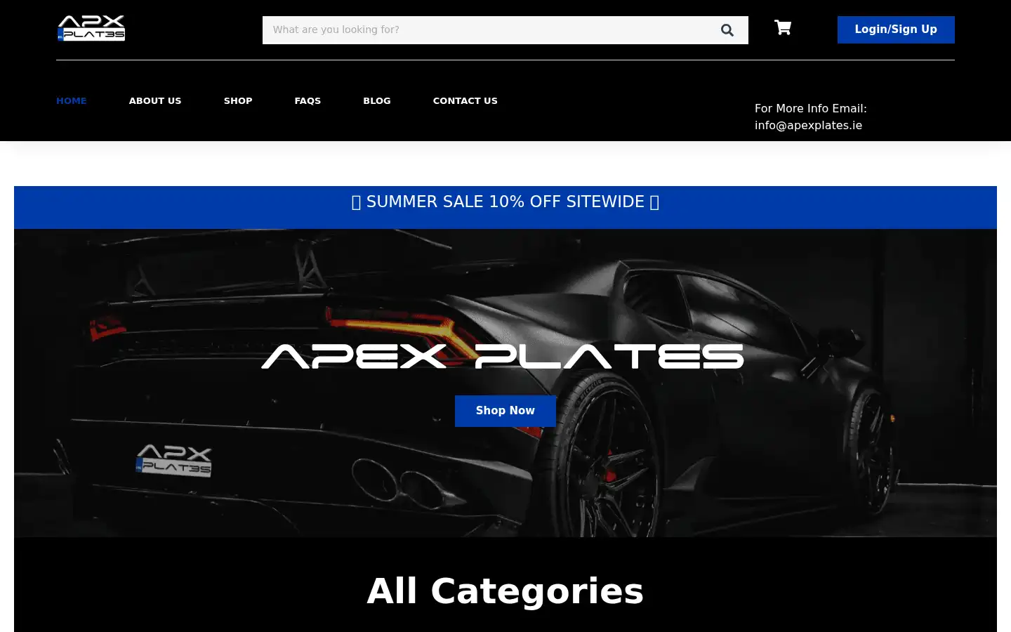 Screenshot of apexplates.ie