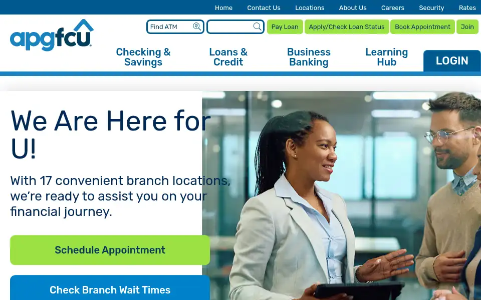 Screenshot of apgfcu.com