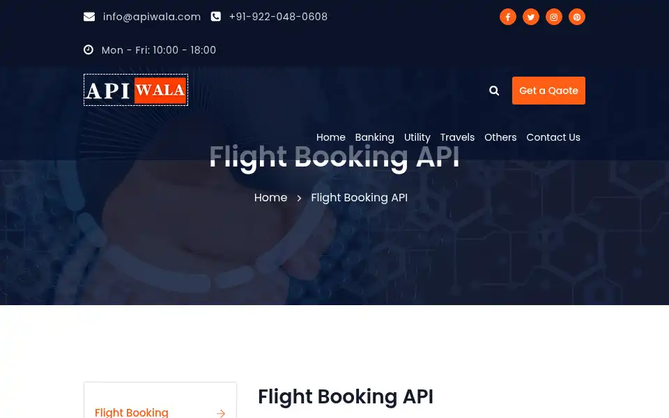 Screenshot of apiwala.com