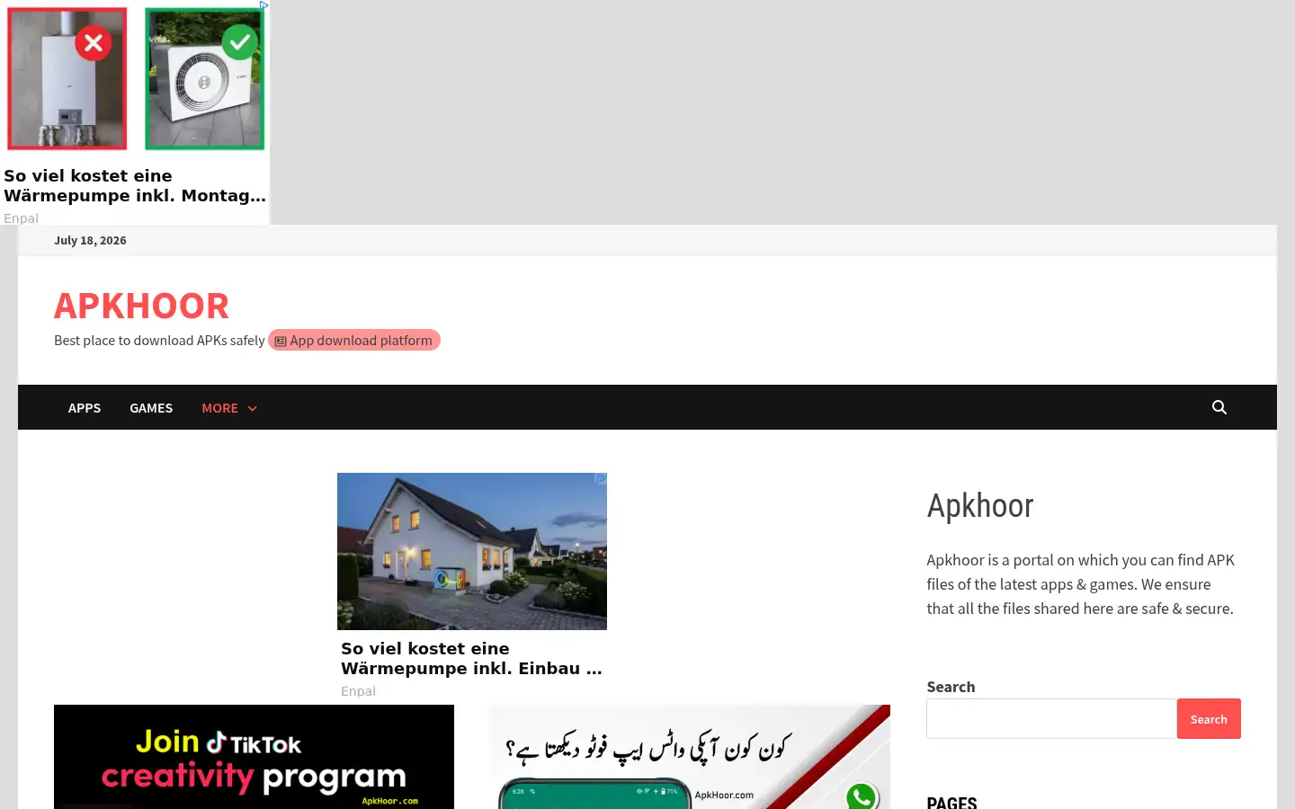 Screenshot of apkhoor.com
