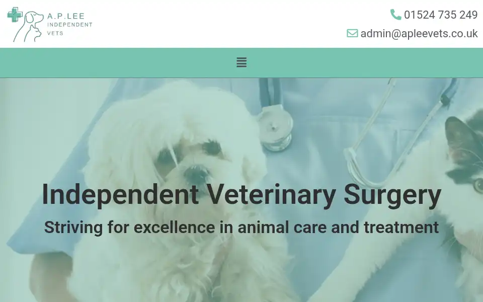 Screenshot of apleevets.co.uk