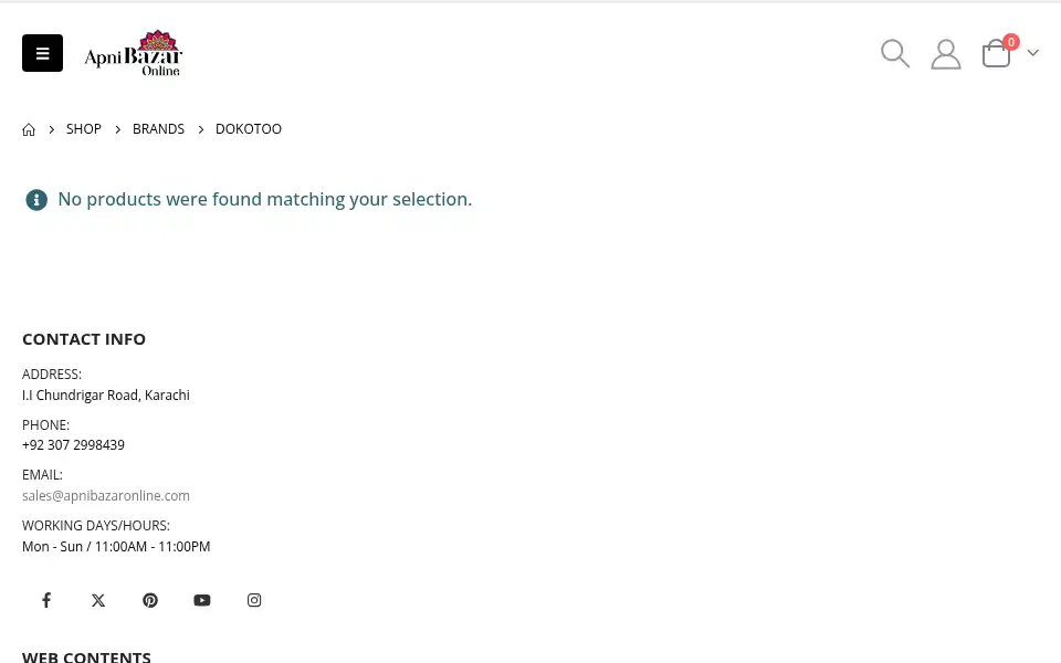 Screenshot of apnibazaronline.com
