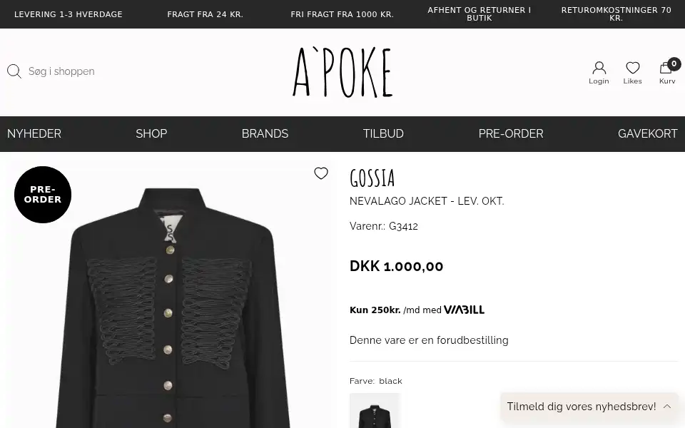 Screenshot of apokevejle.com
