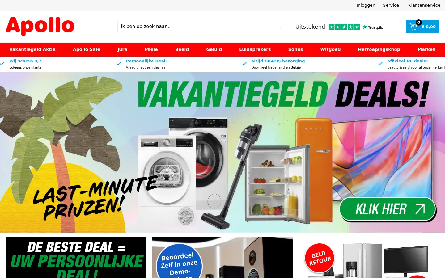 Screenshot of apollo.nl