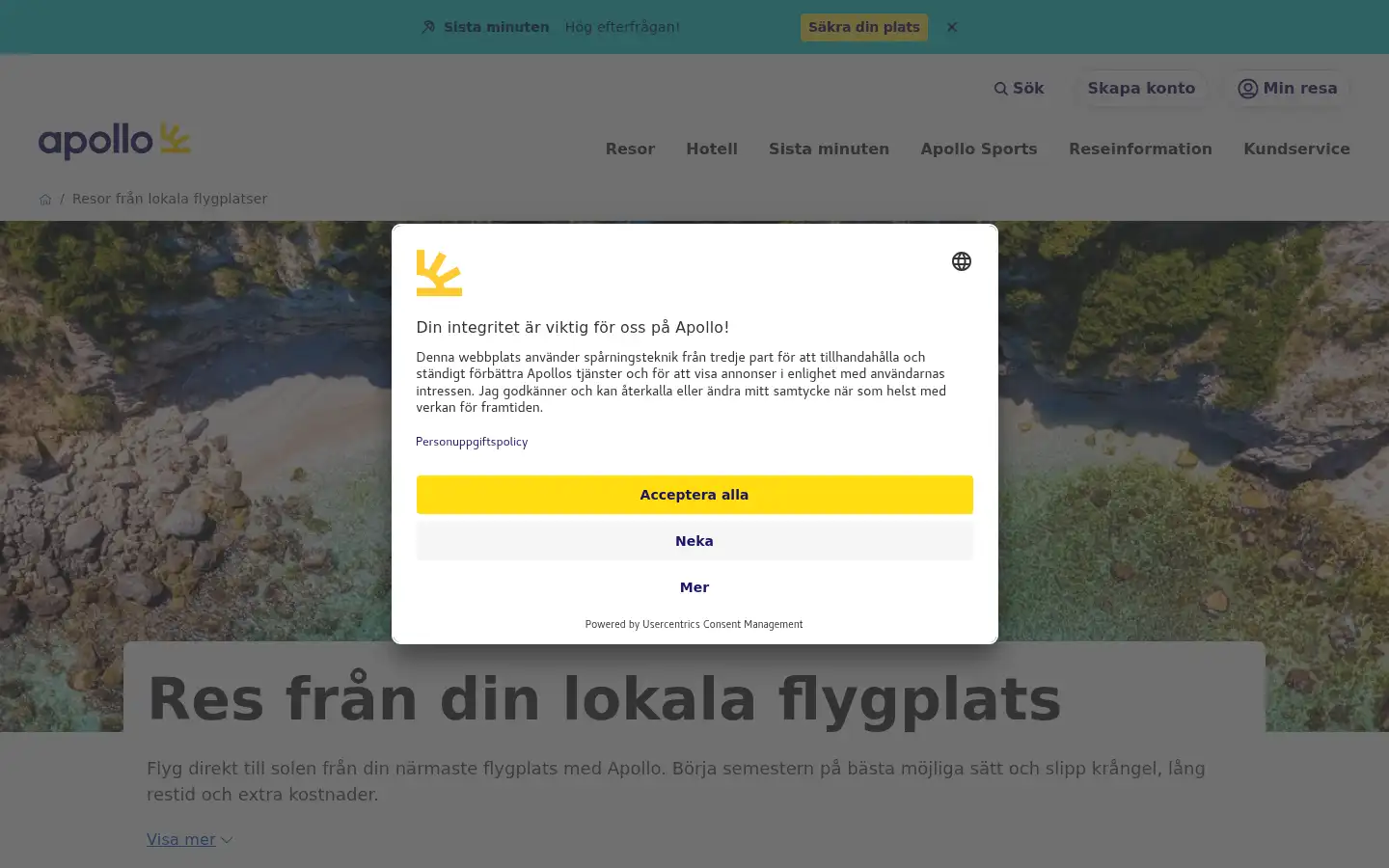 Screenshot of apollo.se
