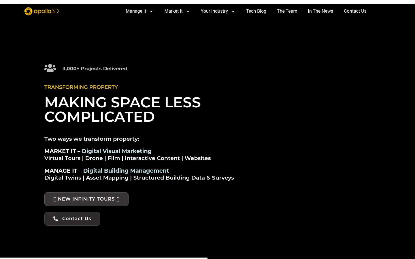 Screenshot of apollo3d.co.uk