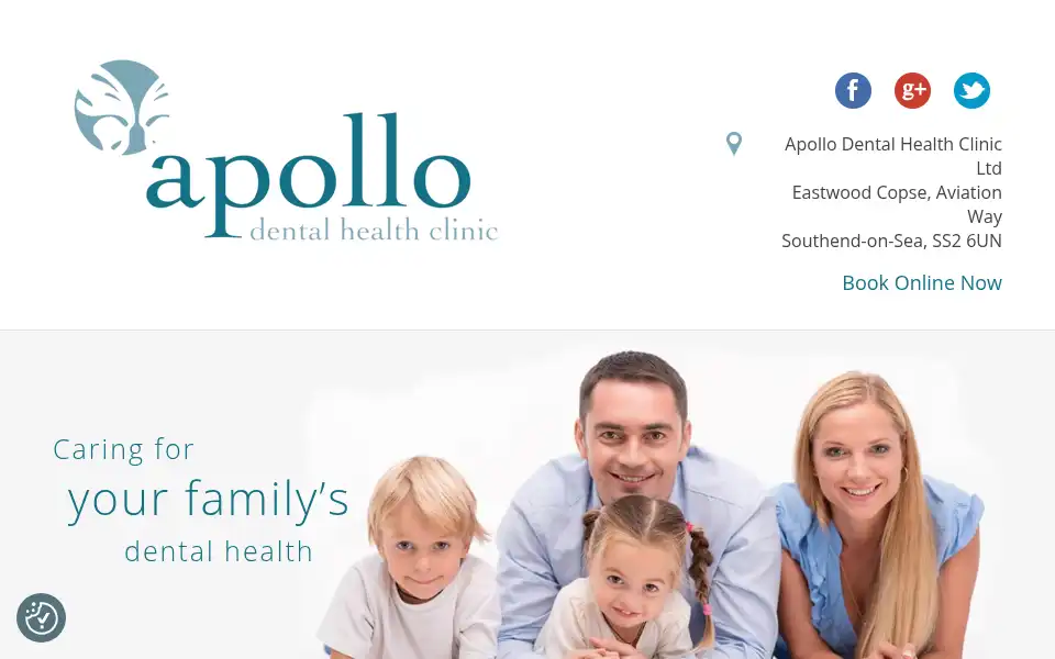 Screenshot of apollodentalhealthclinic.co.uk