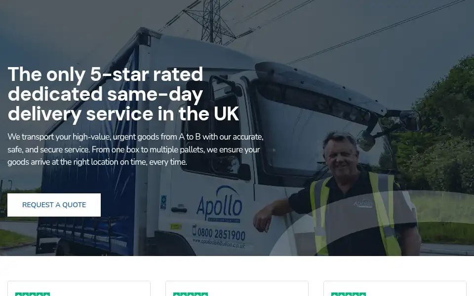 Screenshot of apollodistribution.co.uk