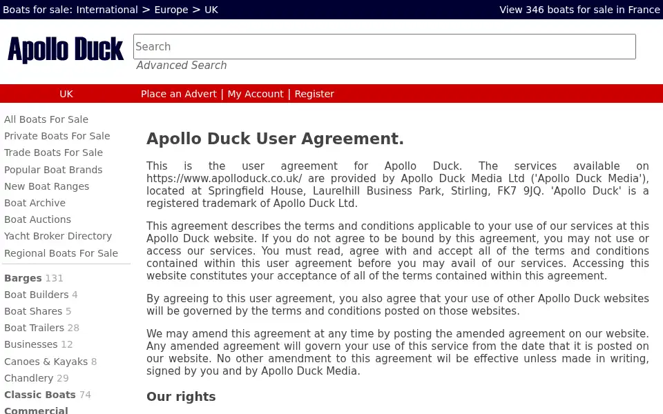 Screenshot of apolloduck.co.uk