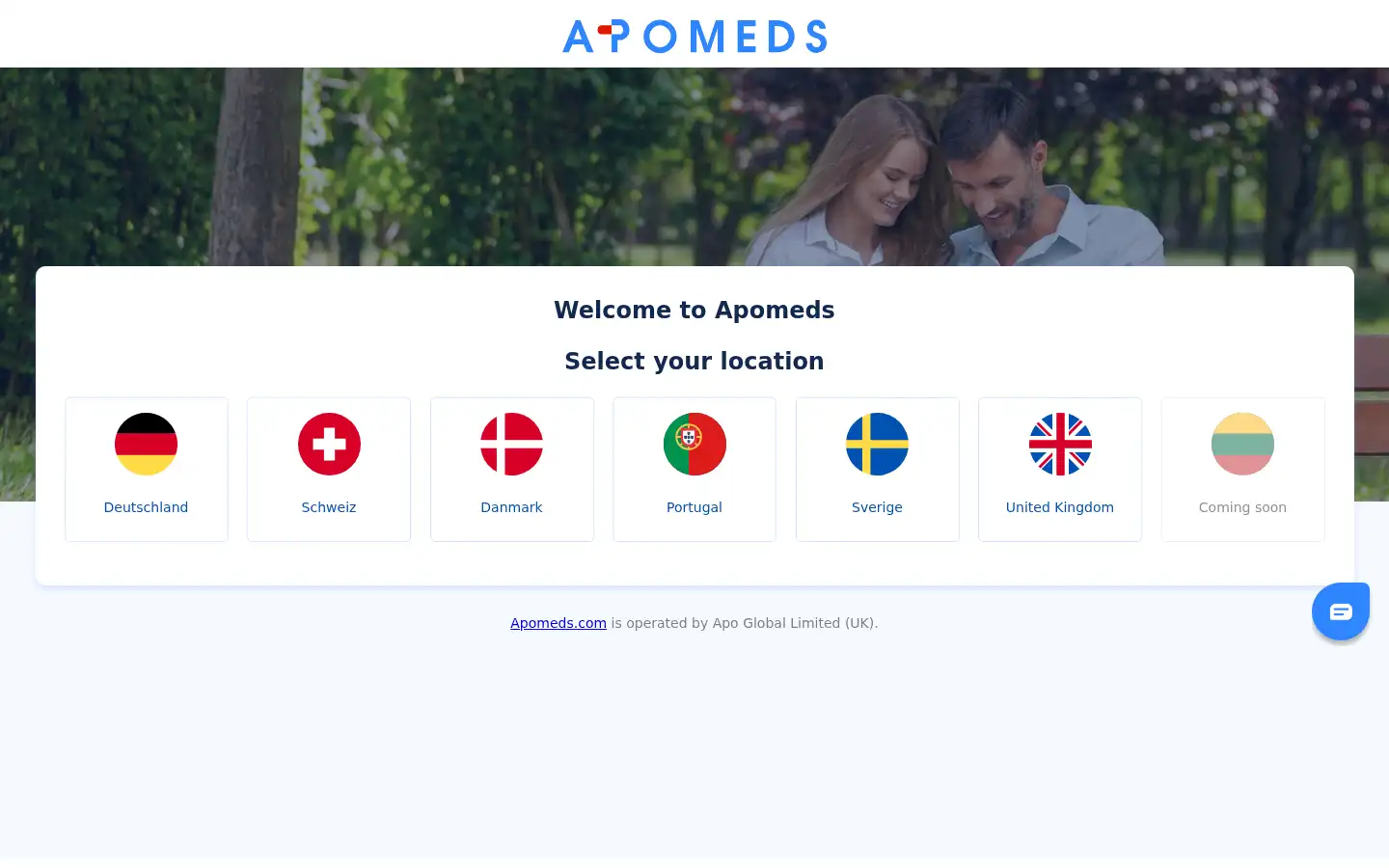 Screenshot of apomeds.com