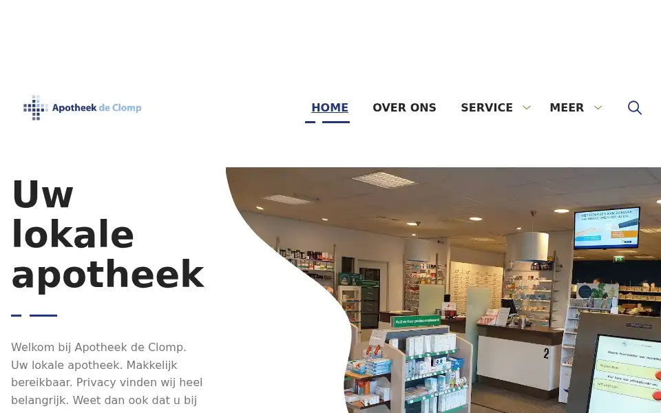 Screenshot of apotheekdeclomp.nl