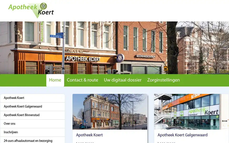 Screenshot of apotheekkoert.nl