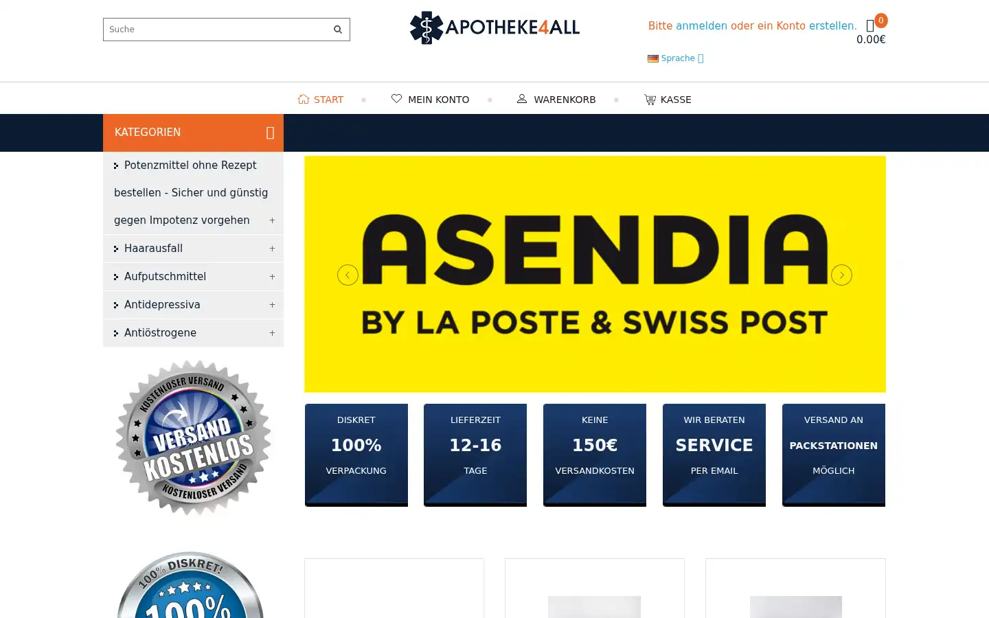 Screenshot of apotheke4all.is