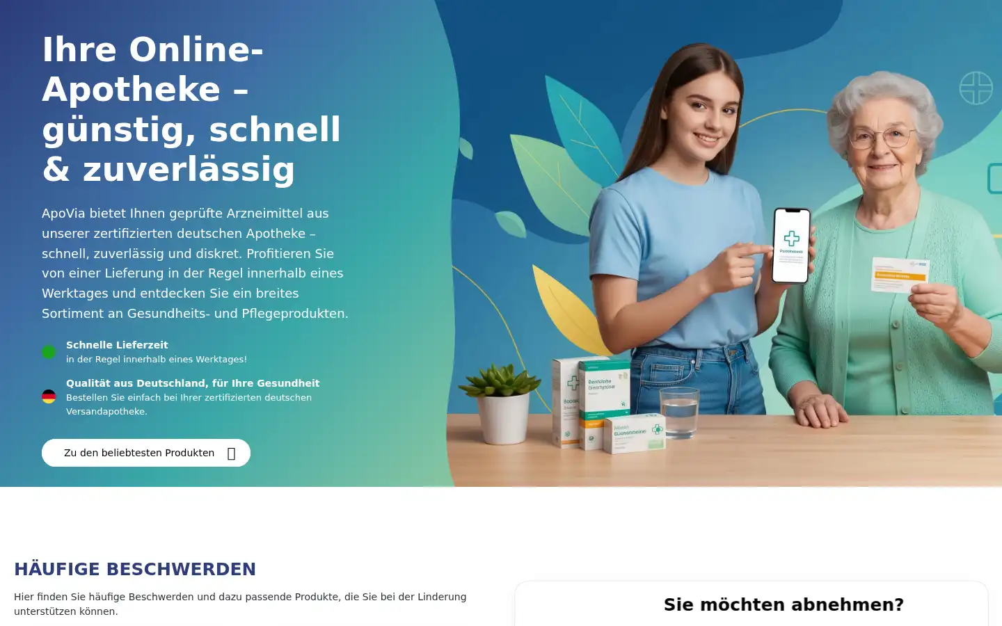 Screenshot of apovia.de
