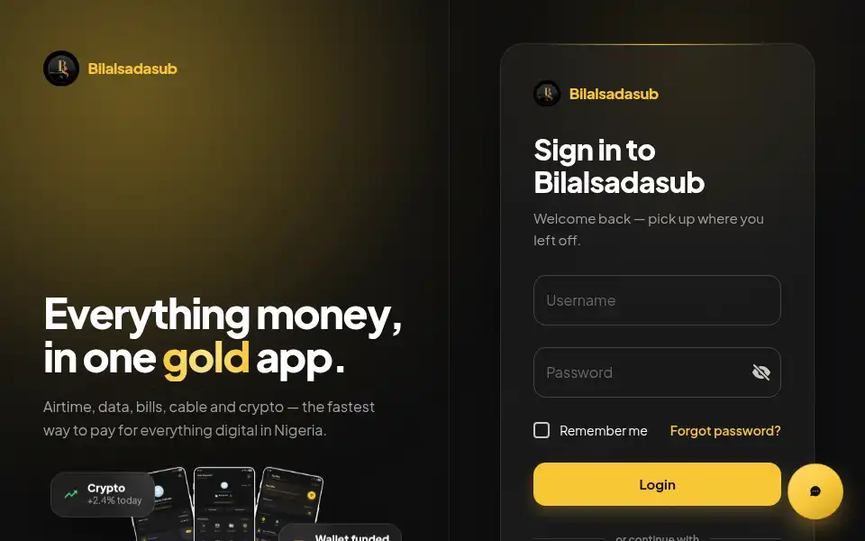 Screenshot of app.bilalsadasub.com
