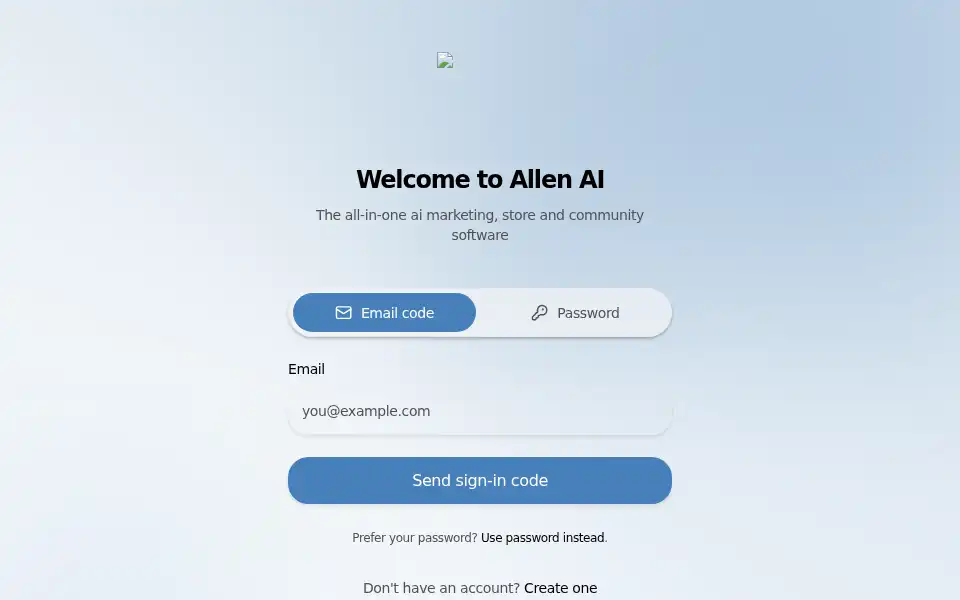 Screenshot of app.getallen.ai