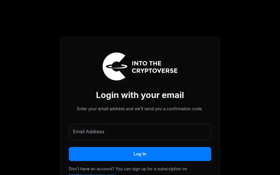 Screenshot of app.intothecryptoverse.com