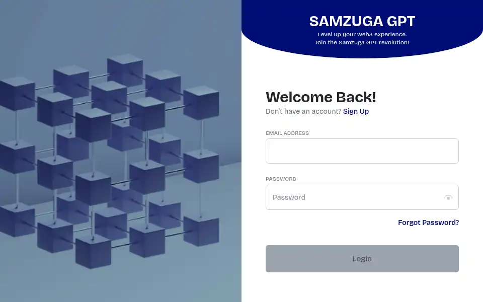 Screenshot of app.samzugagpt.com