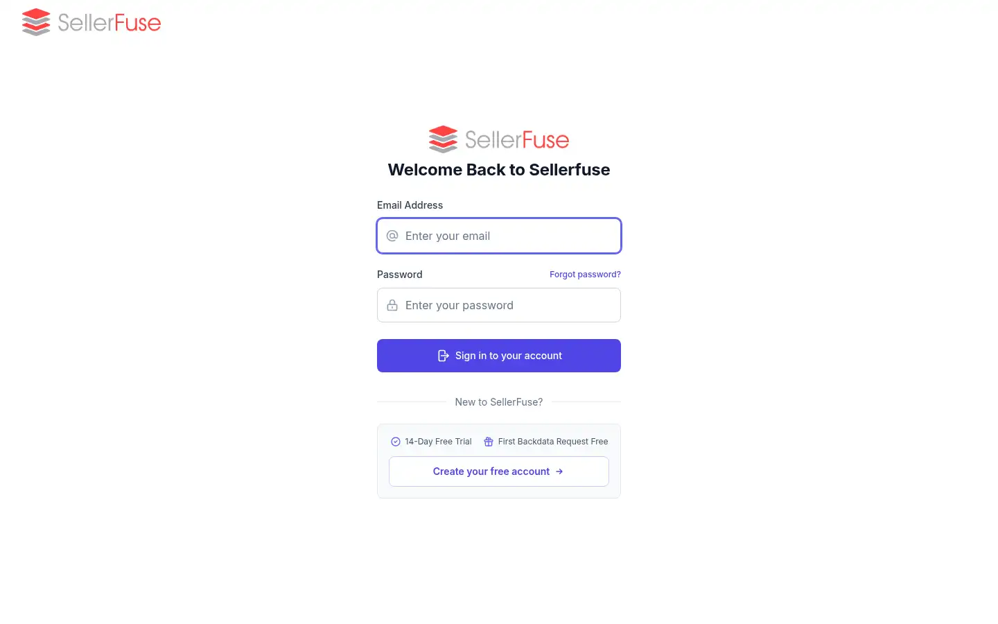 Screenshot of app.sellerfuse.com